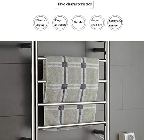 SHANGYAN Akıllı 304 Paslanmaz Çelik havlu ısıtıcı, 6 Bar Tasarrufu Ayna Cilalı Kurutma / Duvara Montaj Havlu Askısı Lavabo Banyo