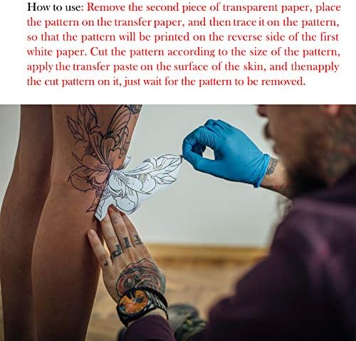 QUACOWW 32 Yaprak Dövme Transfer Kağıdı Dövme Şablon Kağıt Dövme, Dövme Malzemeleri Termal Kağıt, DIY Dövme aydınger kağıdı Dövme