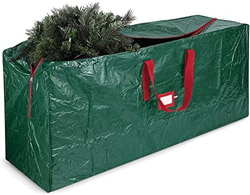 LEFUYAN Noel Ağacı saklama çantası Büyük Kapasiteli Su Geçirmez Organizatör Taşınabilir Çok Amaçlı fermuarlı çanta Yeşil / Kırmızı