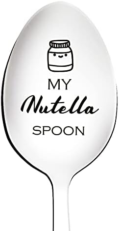 Benim Nutella Kaşık Kazınmış Paslanmaz Çelik Komik Hediyeler için Genç Çocuk Erkek Kadın Arkadaşlar, Nutella Sevgilisi Hediyeler