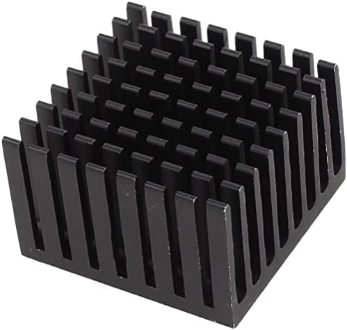 EuısdanAA siyah alüminyum radyatör ısı emici soğutucu 37mm x 37mm x 24mm (Disipador de calor de radiador de aluminio negro 37mm