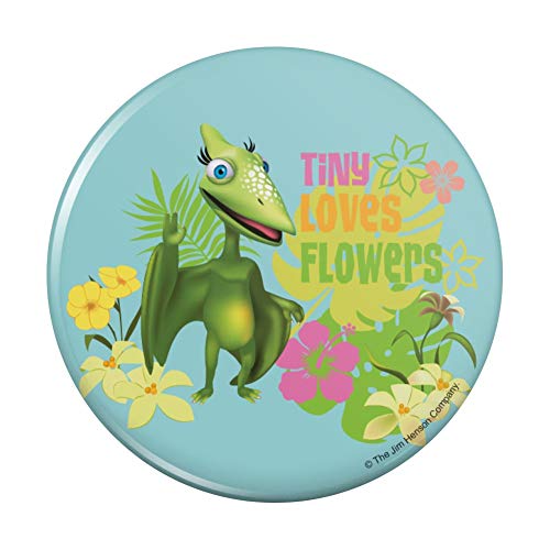 Tiny Seviyor Çiçekler Dinozor Tren Kompakt Cep Çanta El Kozmetik makyaj Aynası