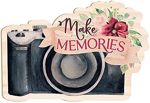 Anılar yapmak Çiçek Pembe 3. 25x2. 25 Akçaağaç Ahşap Dekoratif Kamera Sticker