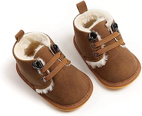 TAREYKA Bebek Patik Bebek Bebek Kız Erkek Ayakkabı Kış Yenidoğan Kauçuk Anıt-Kayma Taban Ayakkabı Toddler Lace Up Prewalker Çizmeler