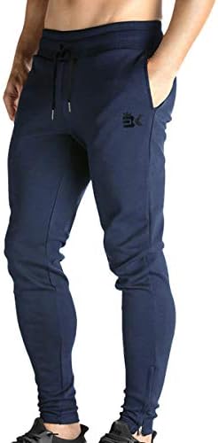 BROKİG Erkek Zip Joggers Pantolon-Rahat Spor Egzersiz eşofman altları Rahat Slim Fit Konik eşofman altı Cepler ile