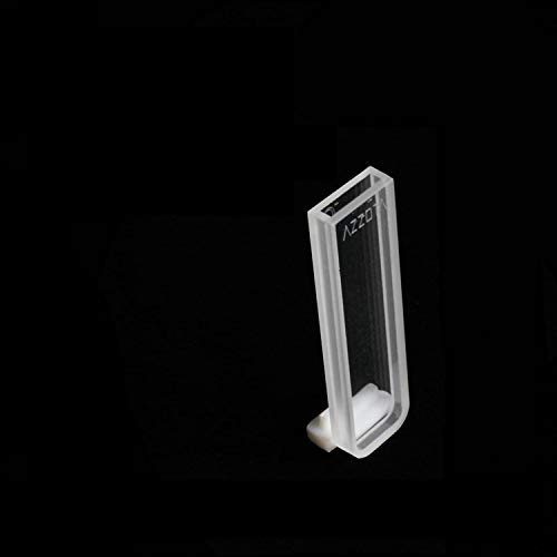 Azzota 1mm Yol Uzunluğu Optik Cam Küvet - 0.35 ml Cam-Kapaklı ve yuvarlak tabanlı