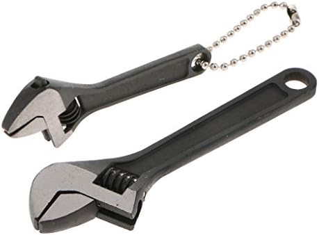 DYNWAVE 2 adet Anahtarı Anahtarı Küçük cep ölçekli ayarlanabilir güdük Siyah / Gümüş 10mm Açık