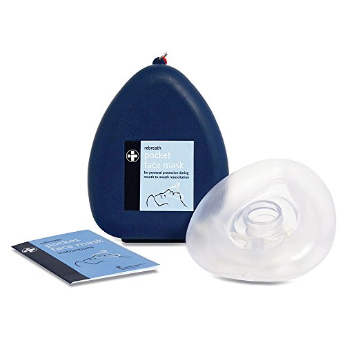 İlk Yardım PADI Tüplü Resüsitasyon Yüz Kalkanı CPR Cep Maskesi ve Oksijen Portu EMT Zor Durumda-Mavi