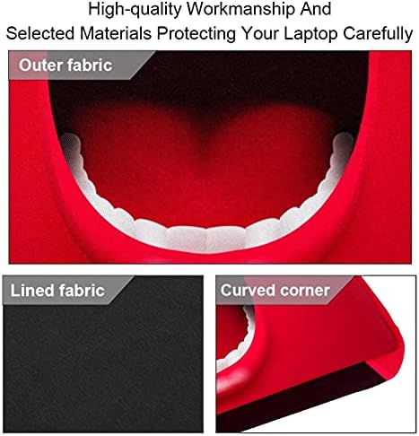 Komik Kırmızı Ağız Dudak Laptop omuz askılı çanta Kılıf Kol için 13.4 İnç 14.5 İnç Dizüstü laptop çantası Dizüstü Evrak Çantası