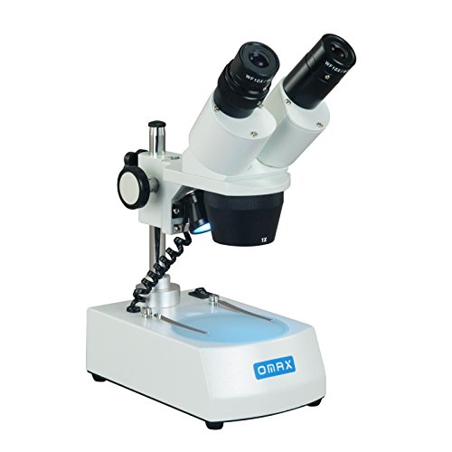 Çift LED ışıklı OMAX 10X-20X-30X-60X LED Binoküler Stereo Mikroskop