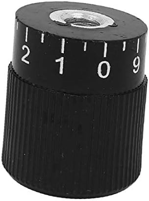X-DREE M8 Silindir Tasarımı Sayısal Ölçekli Tırtıllı Kontrol Düğmesi Kavrama Siyah(M8 Cilindro Diseño Numérico Escala Moleteada