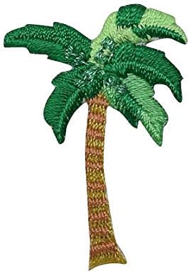 Küçük Tropikal Palmiye Ağacı İşlemeli Demir on Patch