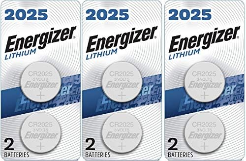 Energizer CR2025 Piller, 3V Lityum Madeni Para Hücresi 2025 Saat Pili ,( 6 Sayım)