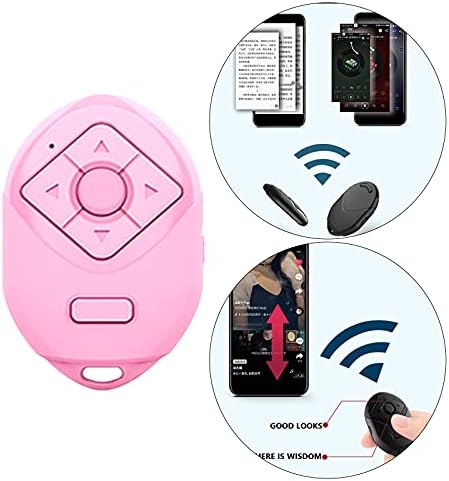 Kesoto Kullanışlı Kablosuz Bluetooth Uzaktan Kumanda Selfie Çubuğu Taşınabilir Hafif, Kullanışlı Küçük Gadget-Pembe, 4.8X3. 2X1cm