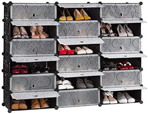 LCCDJ Sağlam Pratik 18-Küp ayakkabı rafı DIY plastik saklama Organizatör Modüler Dolap Dolap Kapılar Çapa Öneri Modern