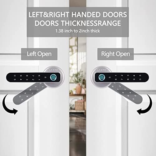 Laxre Parmak İzi Akıllı Kapı Kilidi, Yatak Odası Kapı Kolu, Akıllı Kod Ön Kapı Dijital Kol Kilidi, tuş takımı ile Anahtarsız