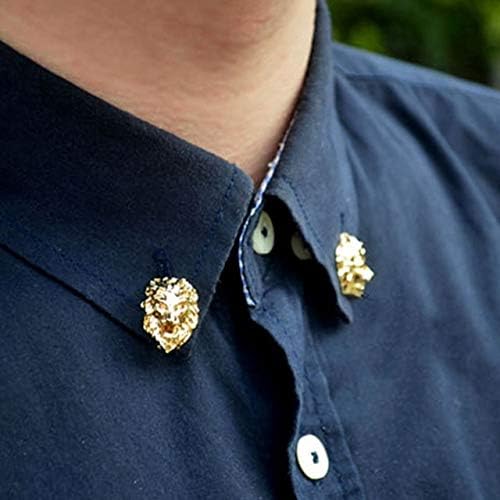 Tvoıp 14 Adet Altın ve Gümüş Vintage Antik Metal Blazer Düğme Seti - 3D Aslan Kafası-Blazer, Takım Elbise, Spor Ceket, Üniforma
