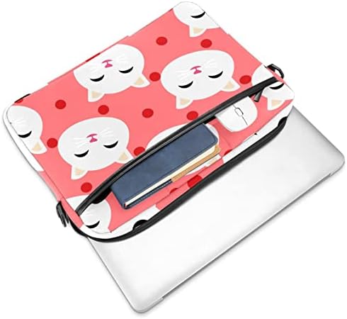 Pembe Kedi Laptop çantası 14.5 İnç Evrak Çantası Laptop omuz askılı çanta Laptop Taşıma çantası Bilgisayar ve Tablet Çantaları