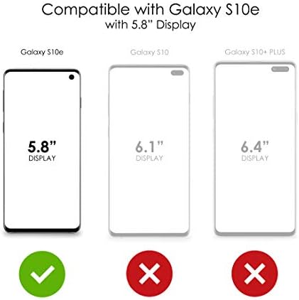 Samsung Galaxy S10e için Distinctİnk Şeffaf Darbeye Dayanıklı Hibrit Kılıf (5.8 Ekran) - TPU Tampon, Akrilik Sırt, Temperli Cam