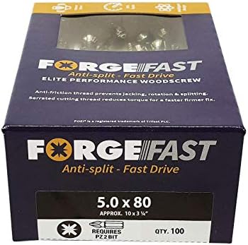 ForgeFast PozıA Uyumlu Elite Performans Ahşap Vida ZY 6.0 x 120mm Kutu 100