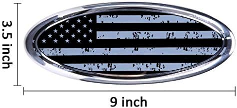 Ford için 9 inç Amblem, Amerikan Bayrağı Ön Izgara Amblemi F150 Amblemi Ford Bagaj Kapağı Amblemi Oval 9 X3.5 04-14 F250 F350,