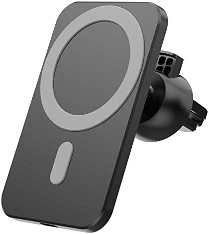 Apple Android Cep Telefonu için manyetik Kablosuz Şarj Cihazı Manyetik Araba Kablosuz Şarj Siyah