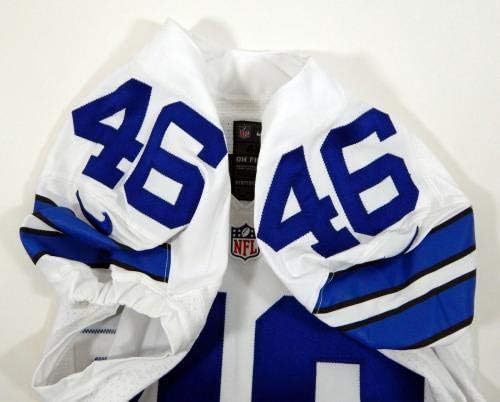 Dallas Cowboys Alfred Morris 46 Oyunu Yayınlandı Beyaz Forma DAL00045-İmzasız NFL Oyunu Kullanılmış Formalar
