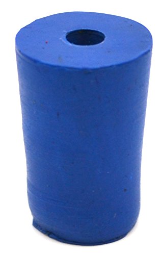 10PK Neopren Tıpalar, 1 Delik - Mavi-Boyut: 13mm Alt, 16mm Üst, 24mm Uzunluk-Petrol, Yağlar, İnorganik Asitler ve Bazlarla kullanıma