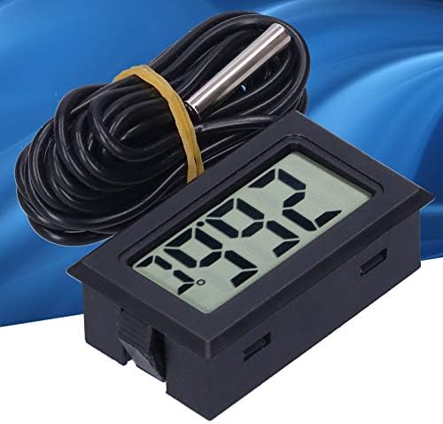 Dijital Termometre Mini LCD Kablolu Elektronik Sıcaklık Ölçüm Cihazı FY13001 Kapalı Dijital Higrometre Ölçer Ölçer (siyah)