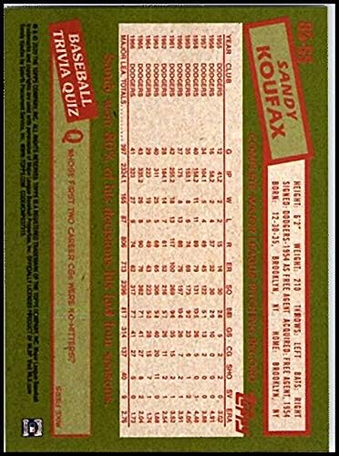 2020 Topps Serisi 1 Beyzbol 1985 35th Yıldönümü 85-55 Sandy Koufax Los Angeles Dodgers Resmi MLB Ticaret Kartı