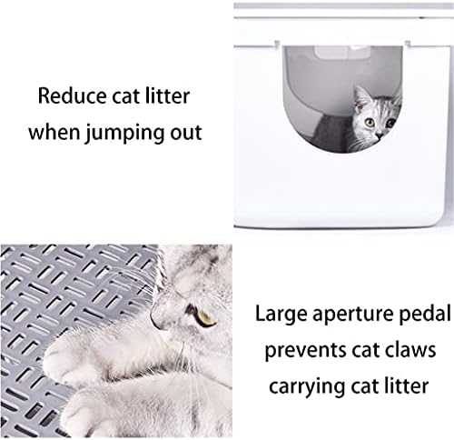 HMKGKJ Pet Kediler kum kabı Boy Tamamen Kapalı Kediler Tuvalet Koku Giderme Kediler Lazımlık Pet Ev Kediler Tepsi Kat Üst Kapak