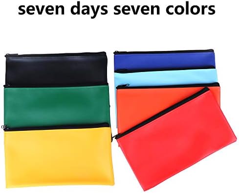 7 Renk Banka Mevduat Para Çantası Deri Securit Vinil Fermuarlı torbalar Cüzdan Programı Fermuarlı bozuk para çantaları Nakit