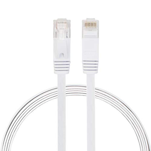 Chenyouwen Ağ Aksesuarları LAN Kablosu Araçları 1 m CAT6 Ultra-İnce Düz Ethernet Ağ LAN Kablosu, Yama Kurşun RJ45 (Siyah) (Renk: