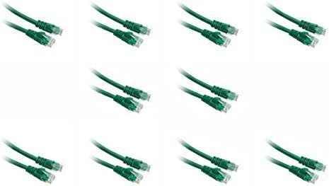 Cat5e 14 Ayaklı Ethernet Patch Kablo, Takılmayan/Kalıplanmış Önyükleme, 20'li Paket, Yeşil (CNE49868)