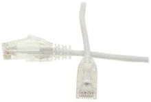 Cat6 Beyaz İnce Ethernet Patch Kablo, Snagless / Kalıplı Çizme, 6 Ayak