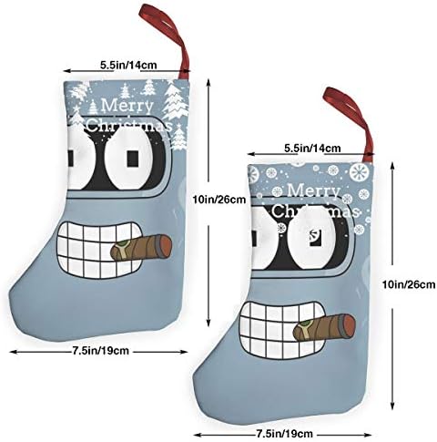 Futurama Bender Kişilik Noel Çorap 2 Adet Set 12 Herkes için Bir Boyut