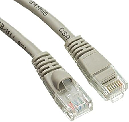10 FT (3M) Cat5e Ağ Ethernet UTP Yama Kablosu, 350Mhz, (10 Feet/3 Metre) PC/Yönlendirici / PS4 / Xbox/Modem Gri ED745066 için