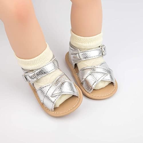 Babelvit Bebek Bebek Kız Erkek Yumuşak Yaz Sandalet Rahat Elbise Ayakkabı Çiçek Püskül Anti Kayma Kauçuk Taban Açık Flats Toddler