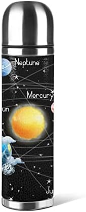 Gezegenler Yıldızlar Ve Samanyolu Galaksisi Baskılı Paslanmaz Çelik Su Şişesi, Çift Paslanmaz Çelik Yalıtımlı Su Şişesi, 10.24×2.36