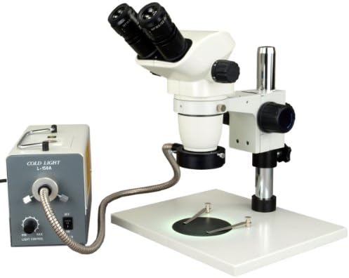 150W Soğuk Halka Işıklı OMAX 6.7 X-45X Zoom Binoküler Stereo Mikroskop