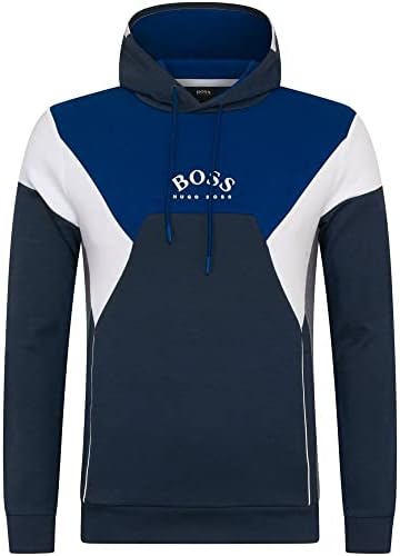 Hugo Boss Erkek Soody 1 Mavi Renk Blok Kapüşonlu Sweatshirt (M)