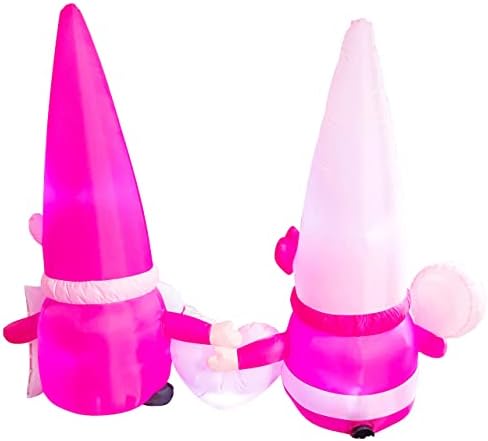 Joiedomi 6 FT Boyunda Inlflatable Sevgililer Günü Gnomes Çift LED Işıklı Dekorasyon Düğün Tatil Çim Bahçe bahçe dekorasyonu