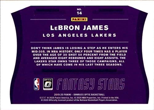 2019-20 Donruss Optik Fantezi Yıldız 14 LeBron James Los Angeles Lakers Basketbol Kartı