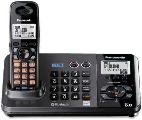 Panasonic KX-TG9381T 2 Hatlı Genişletilebilir Telsiz Telefon ve Telesekreter Sistemi, Metalik Siyah, 1 Ahize