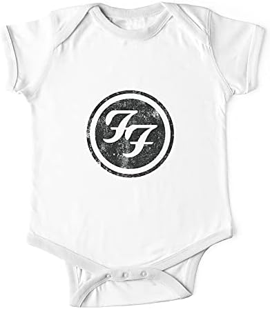 Fighters Foo Müzik Grubu Retro Grunge Beyaz Bebek Onesie Kıyafet Bodysuits Tek Parça
