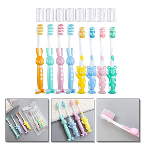 Yumuşak Kıl Diş Fırçaları Çocuklar için: Güzel Ayı Tavşan Tasarım Manuel Diş Fırçaları Bebek Yürüyor Çocuk Diş Temizleme Araçları