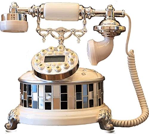 PDGJG Retro Vintage Antik Stil Telefon, eski Moda Telefon Masası Arama Sabit Telefon Ofis Ev Oturma Odası Dekor için Çağrı Kayıtları