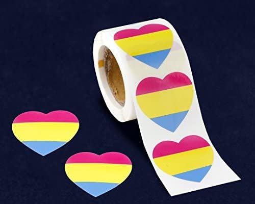 Panseksüel Bayrak Kalp Şeklinde Çıkartmalar-Pan Gurur Çıkartmaları Gurur Ayı, Etiketler, Parti Çıkartmaları, Zarflar, Poster