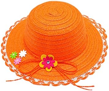 6 Set, Çeşitli Renk ile Küçük Kızlar Doğum Günü Çay Partisi Hasır Şapkalar, Çocuklar için Mükemmel Parti İyilik ve Hediyeler