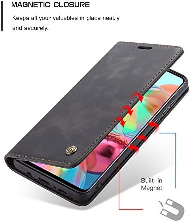 Kowauri Galaxy A31 Kılıf, Deri Cüzdan Kılıf Kart Yuvası ve Manyetik Kapatma ile Klasik Tasarım Flip Fold Kılıf Samsung Galaxy